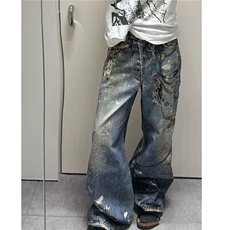 【套图3】903-AK91-特P70【98】S-3XL印花牛仔裤！2，男装牛仔裤，星座903