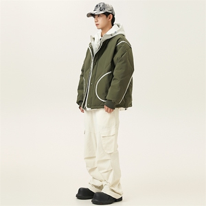 2025冬季新款男日系潮牌连帽白鸭绒羽绒服加厚外套棉衣YR66-F295图片