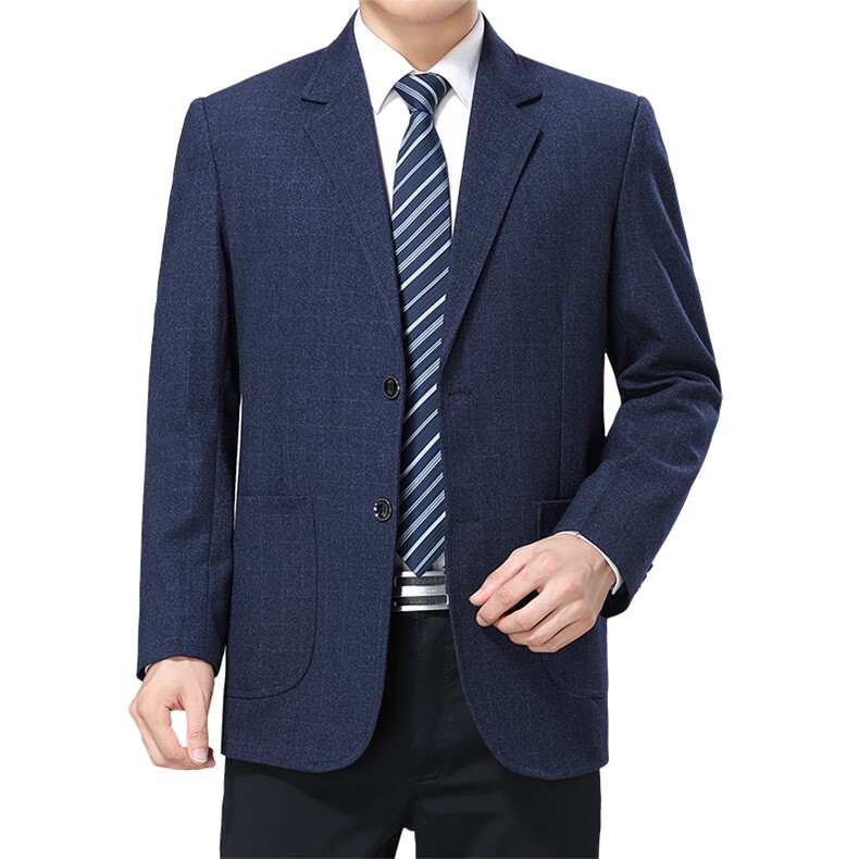 男士2023年秋季新款长袖休闲西服中青年纯色便服外套AJY37-P115，男装西服，电商B212（原钱塘6029）