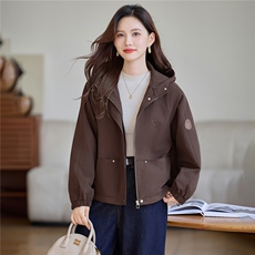 现货!2025年冬季时尚休闲连帽刺绣加绒加厚女外套，女装棉衣/棉服，依恋蒂丝