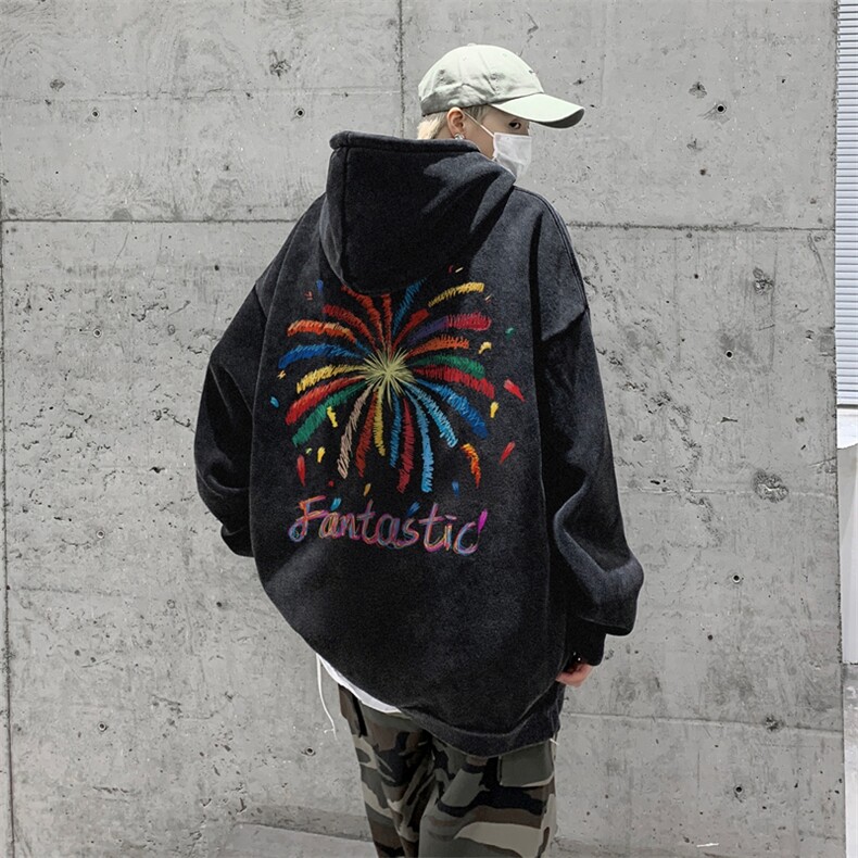 美式潮牌重磅水洗做旧连帽卫衣力推大码男XZ517A-2-Y7760-P68,男装卫衣,星座517A-2