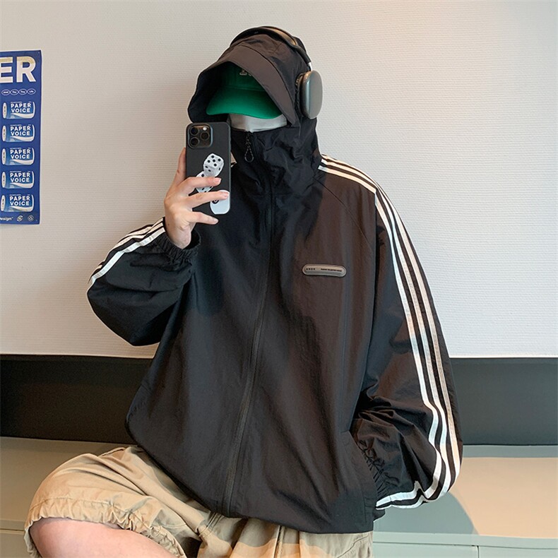 F151/P50有报告UPF50+紫外线防晒衣连帽外套防晒服织带有夜光，男装防晒衣，电商基地A050