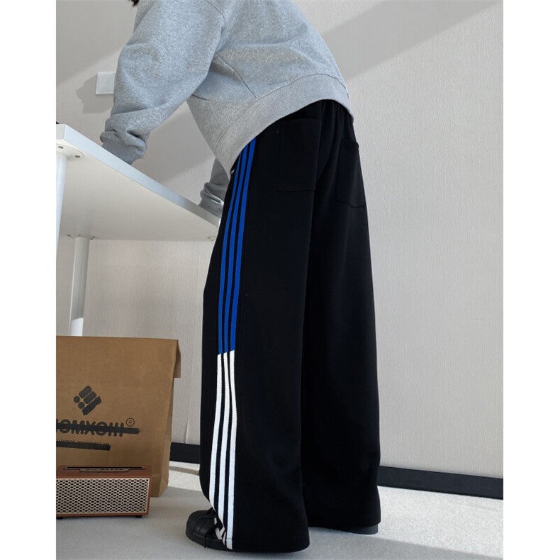 春季新款美式运动条纹织带宽松休闲卫裤B315-K905-特p40控78,男装休闲裤,电商B315