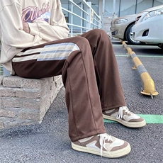 休闲裤抽绳篮球直筒宽松男潮牌垂感裤子秋季百搭重磅阔腿长裤，男装休闲裤，星座506