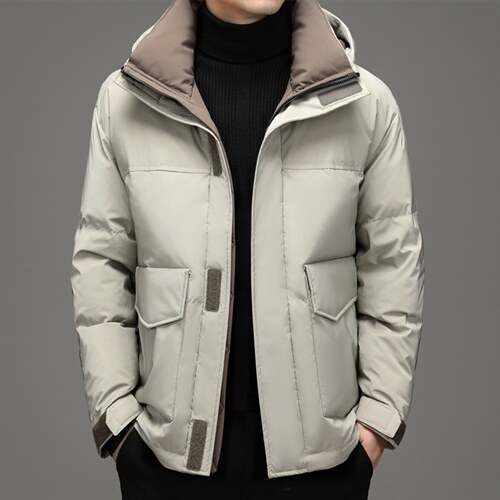 2021中年男羽绒服休闲冬装爸爸装连帽外套上衣YYYR101908-P320，男装羽绒服，电商B212（原钱塘6029）