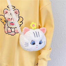 小猫可爱爆款斜挎包精品毛绒单肩包猫猫萌宠外出包包