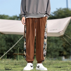 哈伦裤男秋冬季风复古拼接灯芯绒休闲裤束脚裤子219-WK17-P50，男装休闲裤，星座219