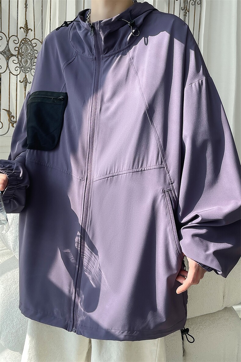 特批P55无差价夏新机能轻薄皮肤衣防紫外线UPF50+开衫防晒服J2605,男装防晒衣,电商A001