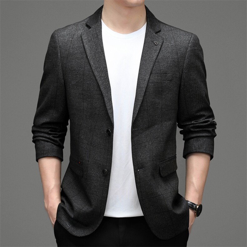 2023秋冬季新款中年男纯色西装休闲西服时尚外套上衣MY813-P180,男装西服,电商B212（原钱塘6029）