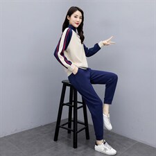 2025秋季时尚优雅气质加绒加厚舒适两件套冬季，女装套装/套裙，凯瑟曼