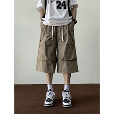 七分裤男士韩版潮流痞子帅气工装2026夏季新款ins短裤K5435-P33，男装牛仔裤，星座412-2