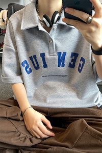 polo衫男潮流印花大码情侣翻领四色短袖T恤T3540-P33【特价】图片