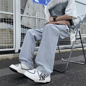 夏男牛仔裤纯色直筒宽松休闲长裤大码S-5XL NK5080 P30图片