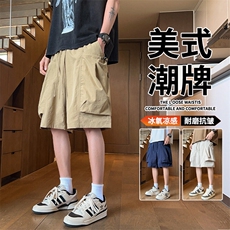 抖音品质短裤男设计感潮牌扎染宽松大口袋A146-GY525特p30量大优，男装牛仔裤，HDA146