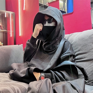 潮牌高街套头社恐风刺绣连帽卫衣男女WY023-P55加绒65
