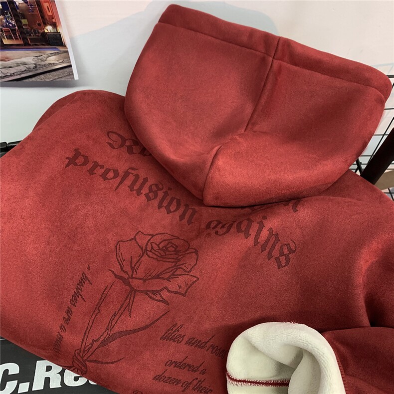 大码450G重磅烧花麂皮绒连帽卫衣JF92-P58限78加绒加厚P65控88,男装卫衣,电商A422-1