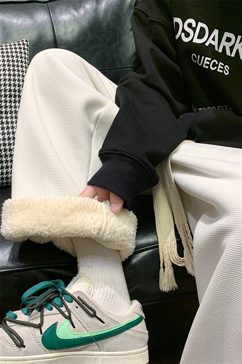 8XL-M羊羔绒卫裤男加肥加大码加厚加绒运动裤男胖子9029P45控68,男装休闲裤,电商D206-1