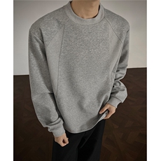 模特图改长美式复古小领螺纹拼接长袖T恤衫卫衣男H1109特P27，男装T恤，电商A341