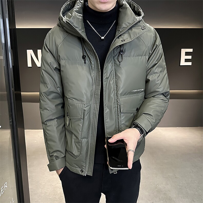 B3533436P195绿色2025年连帽冬季新款男加厚保暖防寒服三防面料,商品下架区,电商B353