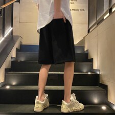 直播品质做旧重磅水洗大口袋工装短裤五分裤K9803/P40黑色2，男装牛仔裤，电商A094