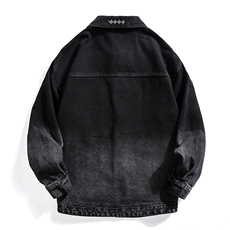 水洗刺绣牛仔夹克春季男士渐变色牛仔外套XZ310B-3-NZ1998--P75，男装工装外套，星座310B-3