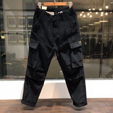 自带腔调常青藤灯芯绒工装长裤纯棉多口袋直筒休闲裤男MKX322P48，男装工装外套，星座1013-5