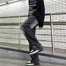 牛仔裤美式高街男春秋季高街潮牌宽松直筒长裤N777-P42，男装牛仔裤，星座208-5