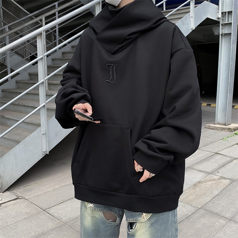 高街vibe美式卫衣男重磅加绒连帽oversize高领外套WG108-P48绒55,男装卫衣,星座1008