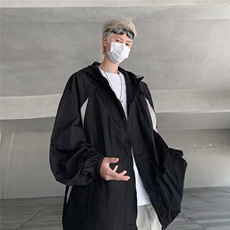 2025夏季新款宽松防晒服透气速干连帽轻薄防晒衣男款JK9323P40，男装防晒衣，星座1108