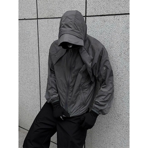 剪裁防晒衣服男夏季透气薄款运动宽松连帽夹克外套潮FSY193图片