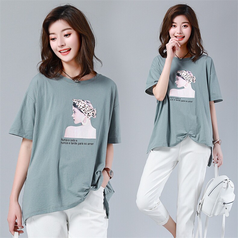 短袖纯色T恤2021年夏季时尚潮流舒适个性短款，女装T恤，小林双子