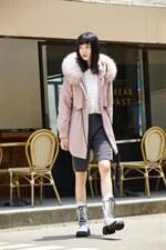 冬装现货一手长短款派克不可脱卸细腻光洁手感舒适，其它，千浪依族