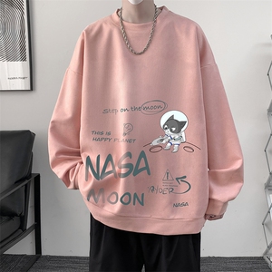 NASA联名同款麂皮绒卫衣男大码重磅长袖t恤男 JW81187-P35图片