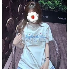万针全刺绣工艺抖音得物高品质260克重磅纯棉双纱美式高街短袖T恤，男装T恤，电商A486