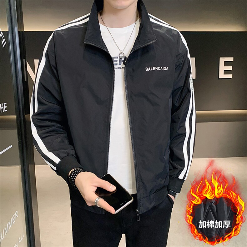男加棉加厚潮流休闲外套帅气立领双杠夹克DS-A329-FLTZ2208-1-P95,男装夹克,电商A329