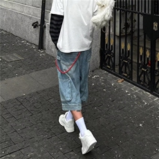 网络图现货！牛仔裤工装五分裤男街头短裤潮牌RD3125-P50，男装牛仔裤，星座1005-6
