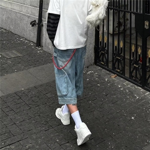 网络图现货！牛仔裤工装五分裤男街头短裤潮牌RD3125-P50图片