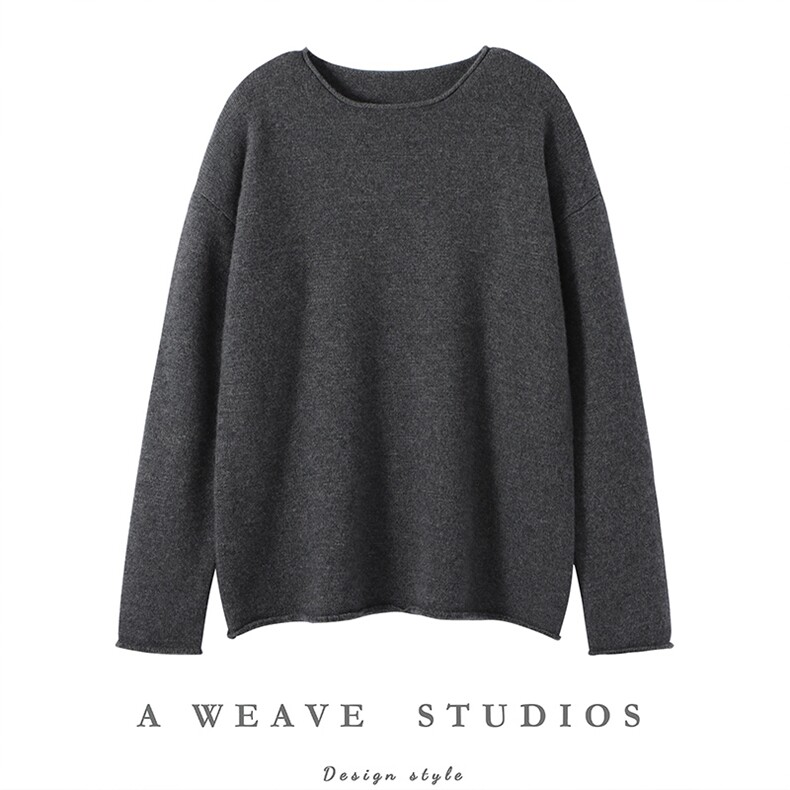 2025年秋季新款五针加厚针织羊绒上衣时尚休闲通勤百搭，女装羊绒衫，隆秋羊绒