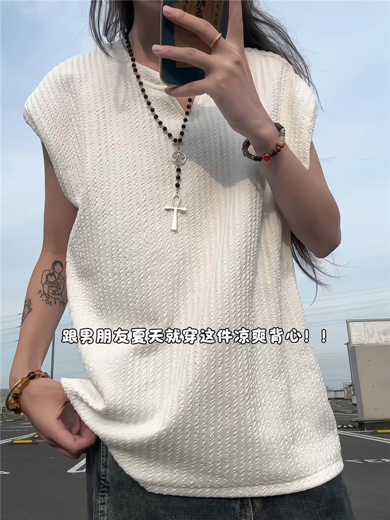 XZ809A/BXXX02/特P14不缺货美式V领坎肩背心T恤,男装背心/马甲,星座809A(原222-1)