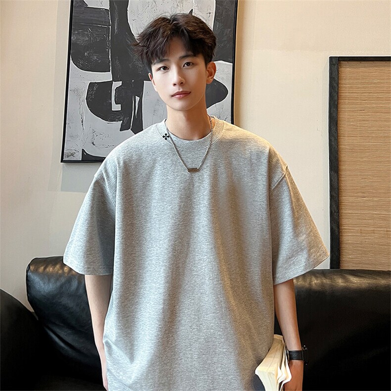 可设48小时发货支持抖音得物来样二开230克重磅美式短袖t恤MT350，男装T恤，电商A486-1