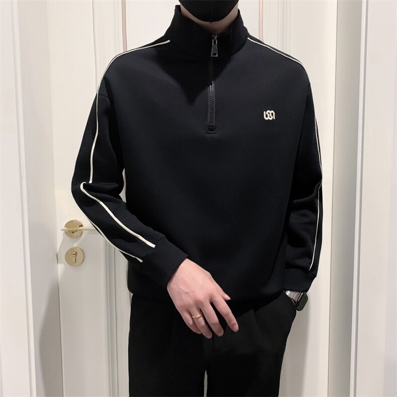 B340WY6619P78108店主风无头风半高领刺绣卫衣男,男装卫衣,电商B340