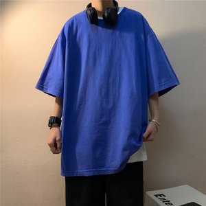夏款男短袖纯棉水洗做旧T恤纯棉WT109P30图片