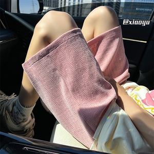 XZ616 夏季复古麦穗纹理感纯色休闲短裤 TY2503 M-5XL P45控58图片