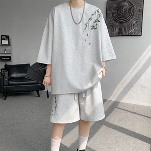 【下大货】TZ2419-P60 控78 大码刺绣中式风套装 ~已注册图案图片