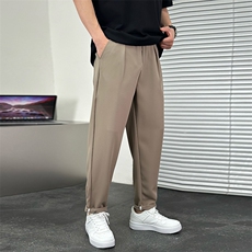 男垂感顺滑西裤直筒纯色休闲裤长裤A329-K50-P55，男装休闲裤，电商A329