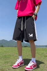 夏季薄款多巴胺短裤男粉色休闲冰丝速干五分裤潮流宽松运动篮球裤，男装牛仔裤，电商C408(原B339-1)