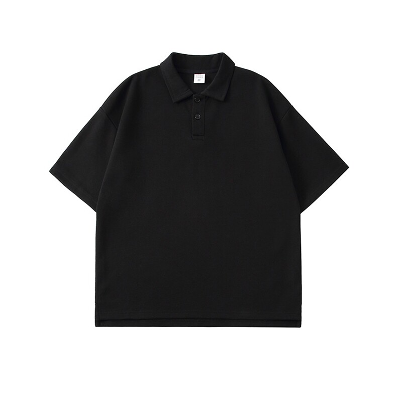 PL231-P45抖音78300克重珠地日系开衩宽松重磅翻领POLO衫,男装Polo衫,电商A036A