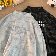 260克重磅扎染德绒半高领打底衫【有货】C403A-DR25341ZR-P25，男装T恤，电商C403A