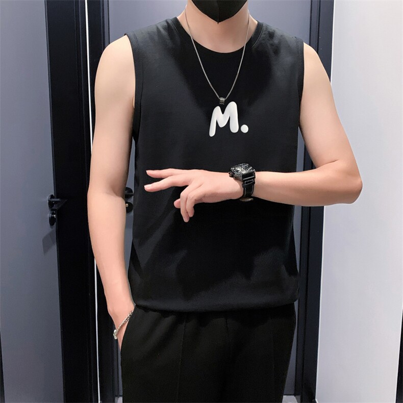 BX812P2539男士运动休闲背心个性印花夏季无袖T恤M-3XL,男装背心/马甲,电商B340