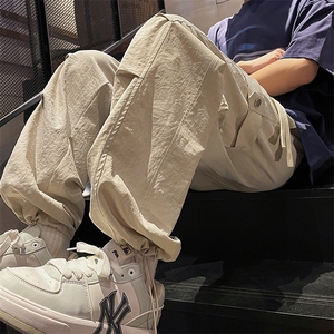 直播数据款 春季新款大口袋伞兵裤宽松直筒休闲裤工装裤 K515-P42图片